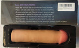 Penis Sleeve Extension, Cock Extender, Realistic Textured, Pleasure Enlager&Enhancer, Body-Safe & Ultra-Soft Stretchy Material, Water-Based Lube Applicative for Men & Couple