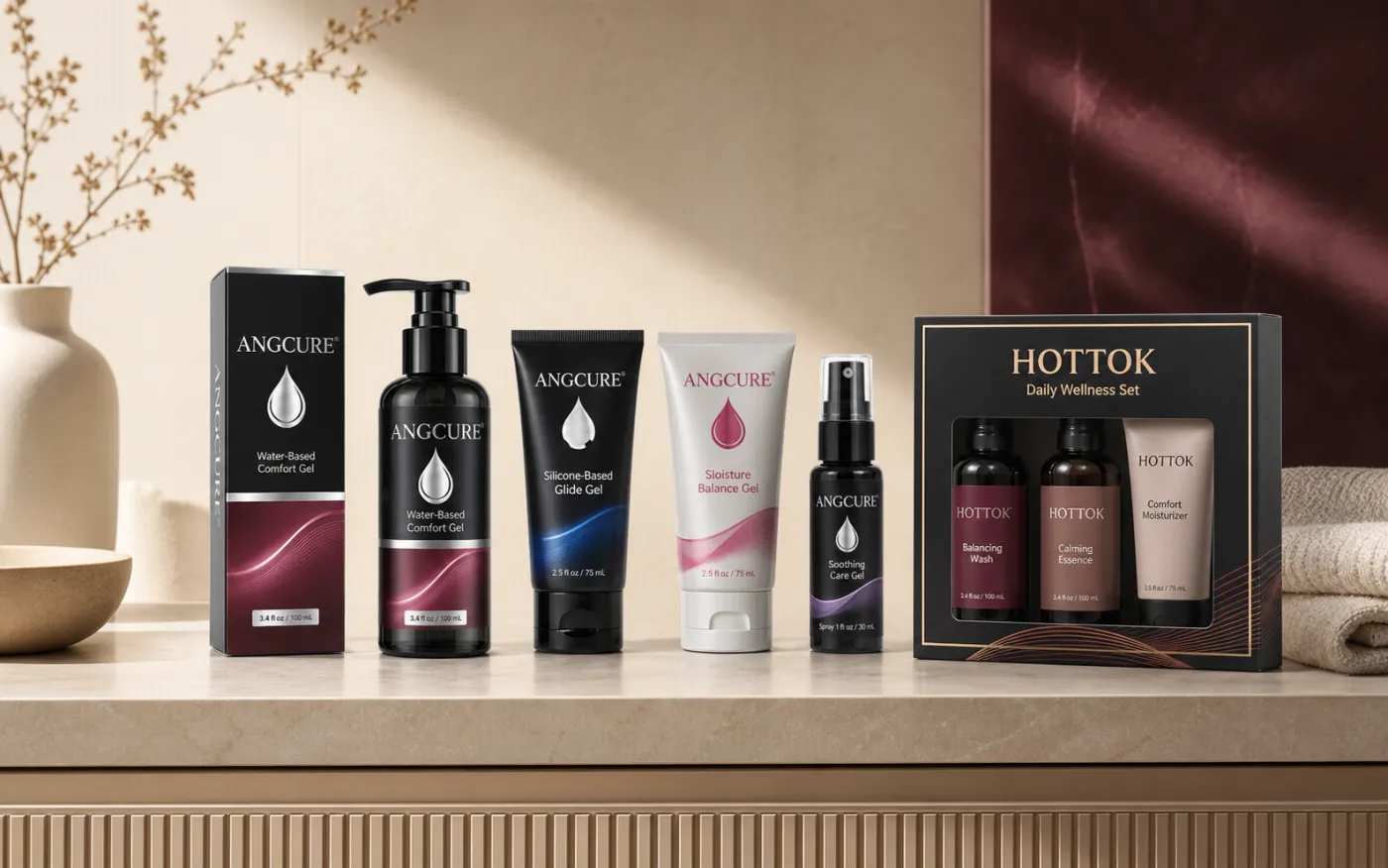 Curated ANGCURE wellness product collection